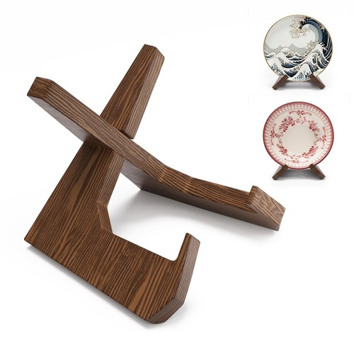 Wood bowl stand display - wood, holder