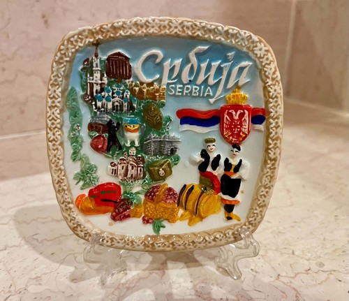 Serbia ceramic relief - serbia,