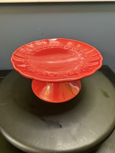 Pottery barn red dessert stand - red,