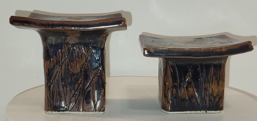 Vtg studio pottery pedestal - vtg,